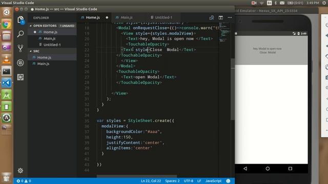 React-Native tutorial # 15 how to use modal in react native | pop-up смотреть онлайн
