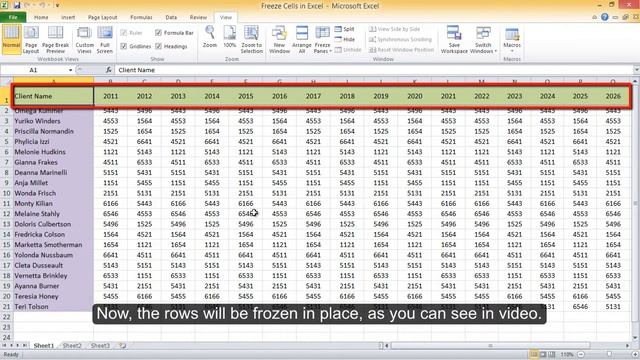 How to Freeze Cell in Excel Sheet смотреть онлайн