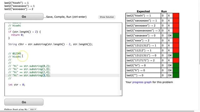 Codingbat - last2 (Java) смотреть онлайн