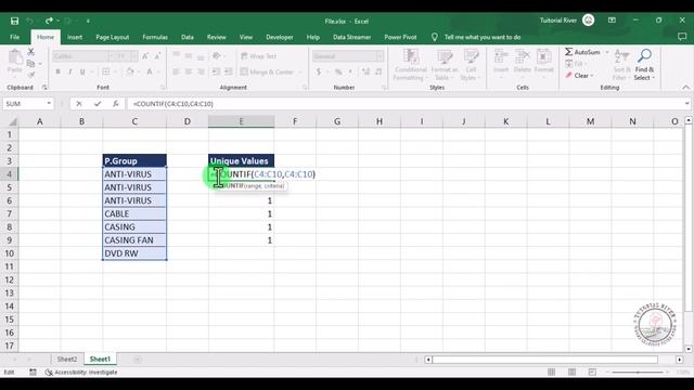 Excel Tutorial 2023 | How to count unique values in excel смотреть онлайн