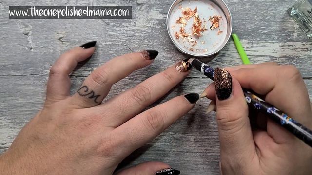 Color Street Nail Art using Rose Gold Flakes | How to | French Tips - theonepolishedmama.com смотреть онлайн