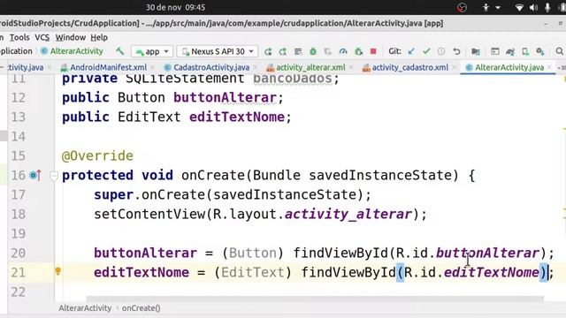 Android Studio | SQLITE | Tela de alteração UPDATE смотреть онлайн