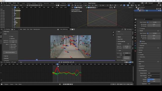 3d camera tracking in Blender / Трекинг камеры в блендере смотреть онлайн