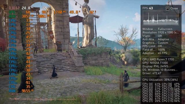 Assassin's Creed Valhalla in 2021 on Nvidia Quadro T1000 _ (Windows 10), D3D12 смотреть онлайн