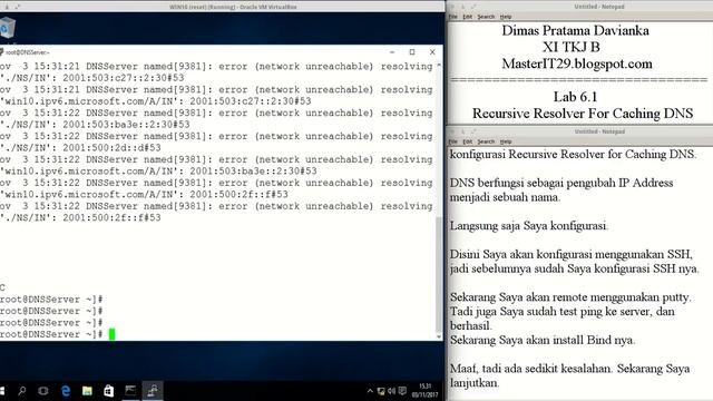 Lab 6.1 Recursive Resolver For Caching DNS смотреть онлайн