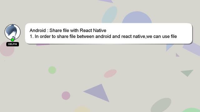 Android : Share file with React Native смотреть онлайн