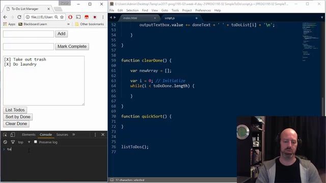 Javascript ToDo List (Repetition Continued) смотреть онлайн