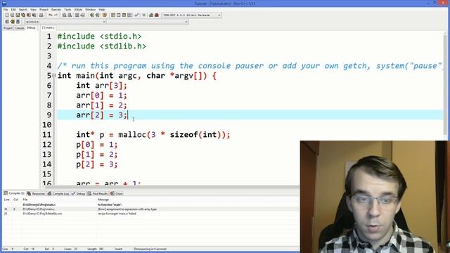 Difference between arrays and pointers in C смотреть онлайн