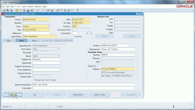 Oracle R12 AR Invoice - Leo EPSS Do It mode смотреть онлайн