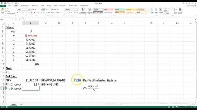 Profitability Index (PI) on Excel - two ways смотреть онлайн