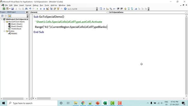 Special Cells in VBA | Excel VBA Tutorial in Hindi смотреть онлайн