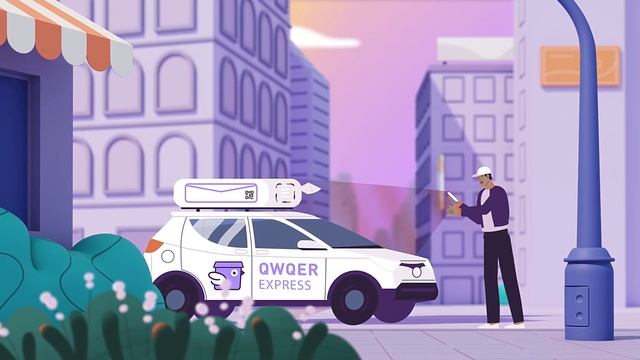 Моушн дизайн и 2д анимация для Qwqer. Motion Design And Motion Graphics.