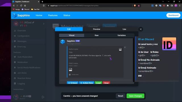 ?Comandos personalizados en mensaje embed y usando slash commands ? Discord ? JKamiGod смотреть онлайн