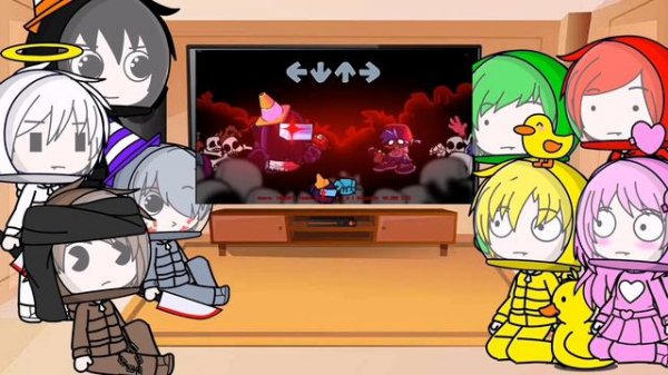 Los among us reacciona a fnf vs among us v4