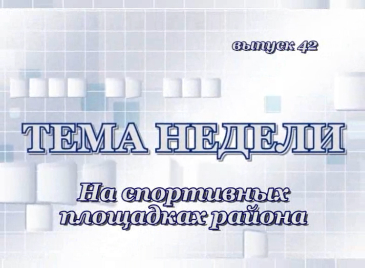 Тема недели 42 На спортивных площадках района