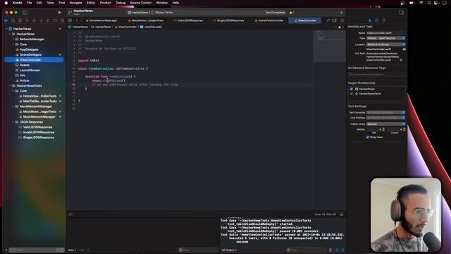 Ep 4: Refactoring MockNetworkManager & Testing Other ViewControllers | Swift Test Driven Developmen смотреть онлайн