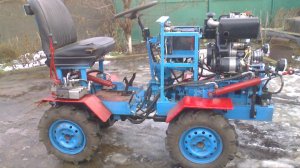 мой самодельный минитрактор 4х4 переломка  весь его обзор