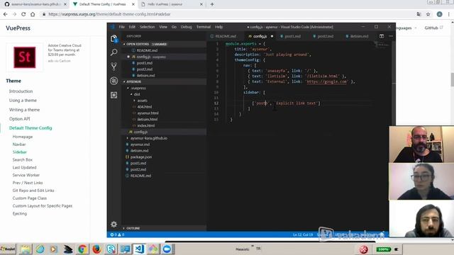 VuePress'te NavBar, SideBar ve Diğer Ayarlar Nasıl Yapılır? смотреть онлайн