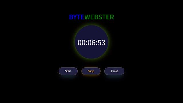 Java Script Digital Stopwatch || BYTEWEBSTER смотреть онлайн