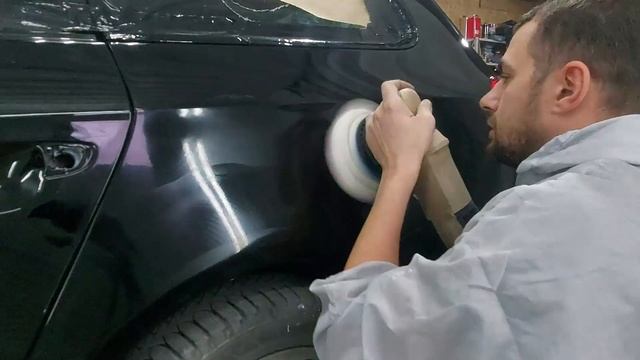 Удаление мусора с поверхности лака.Полировка после покраски.Твёрдый воск. смотреть онлайн