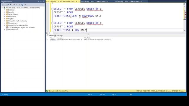 SQL Server || OFFSET || FETCH || TOP смотреть онлайн