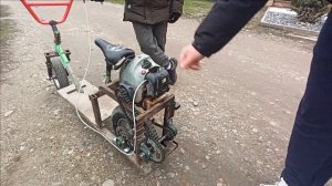 самодельный бензиновый самокат « ШМЕЛЬ-1» #Фсёпро100
