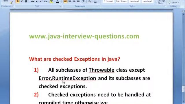 What are checked exceptions in java! смотреть онлайн