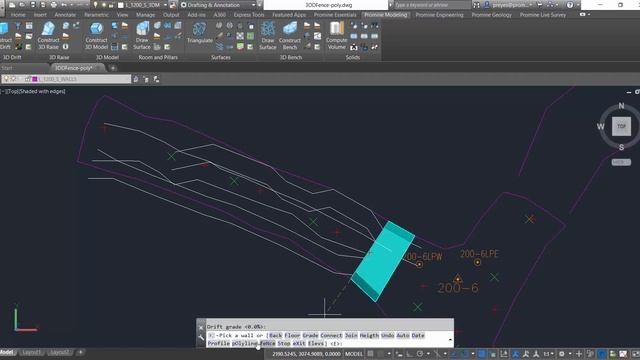Promine AutoCAD Tip of the Week: MODELING A 3D DRIFT - POLYLINE AND FENCE смотреть онлайн