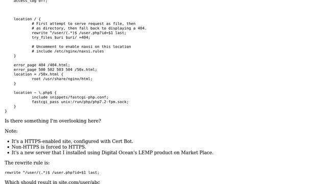DevOps & SysAdmins: Simple Nginx rewrite resulting in 404 смотреть онлайн