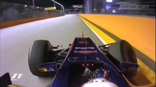 F1 Sebastien Buemi Crash Singapore 2011 смотреть онлайн