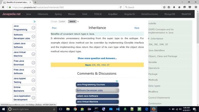Benefits of covariant return type in Java.
| javapedia.net смотреть онлайн