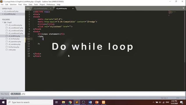 Chapter 8 : Server side scripting with Php – Part 3 - Loops смотреть онлайн