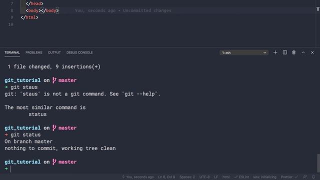 3. Git Tutorial - making commits смотреть онлайн