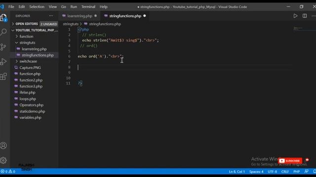 Lec 9 part 4: String library functions in php in hindi смотреть онлайн