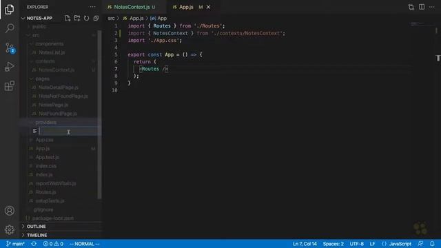 71 Store Note Data Inside A Context Provider || Full Stack React Development смотреть онлайн