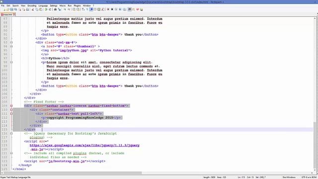 Bootstrap Tutorial For Beginners 11 - Get Started with Font Awesome and Adding Social Icons смотреть онлайн