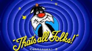 Sylvester and Tweety in Cagey Capers Game Over Sega Genesis