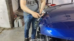 Удаление вмятин, спасение капота. Удаление вмятин без покраски.