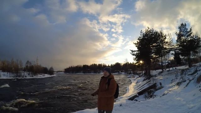Церковь на воде и опасные пороги в Лосево