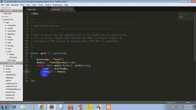 5 Sending data from routes/controllers to views in laravel 4 in bangla смотреть онлайн