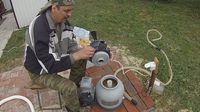 Установка песочного фильтра для каркасного бассейна смотреть онлайн