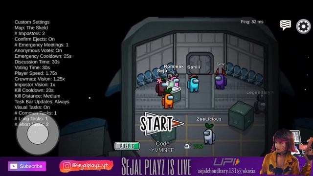 Among Us Girl Live Stream | Girl Gamer | Road to 7K | Join with code | Sejal Playz смотреть онлайн