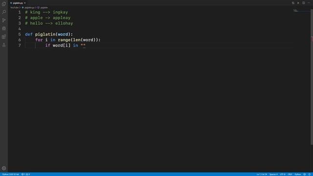 Python Program to convert a Word to PigLatin form смотреть онлайн