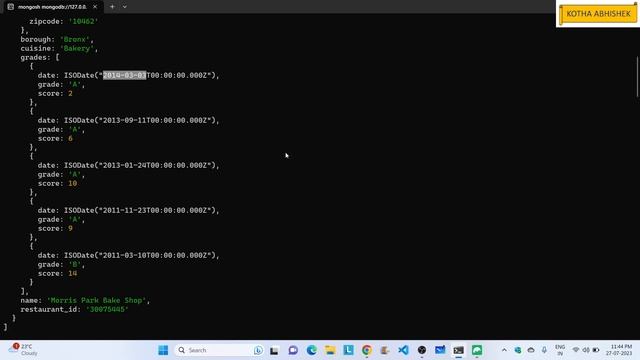 MongoDB Basic Commands in Telugu Part 2 смотреть онлайн