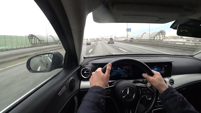Еду на Мерседес Е 200 2021 года. Не обзор.
