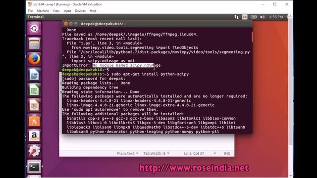 Resolving ImportError: No module named scipy.ndimage error смотреть онлайн