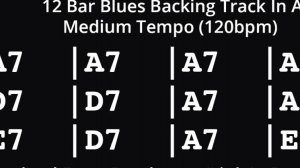 Минус для гитары Блюз Ля Мажор Шаффл 120bpm A major Blues 12 тактовый квадрат