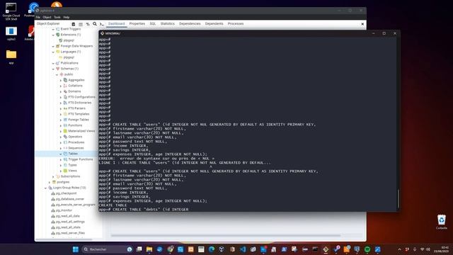 PostgreSQL : CREATE TABLE ET INSERT INTO смотреть онлайн
