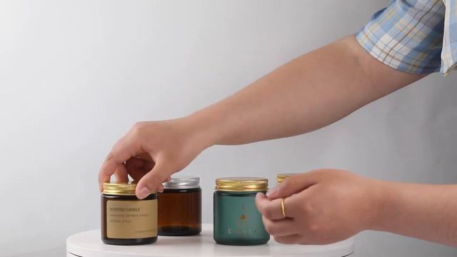 4 oz Custom Amber Green Clear Straight Side Glass Storage Jars with Screw Lids for Candle, Cosmetic смотреть онлайн