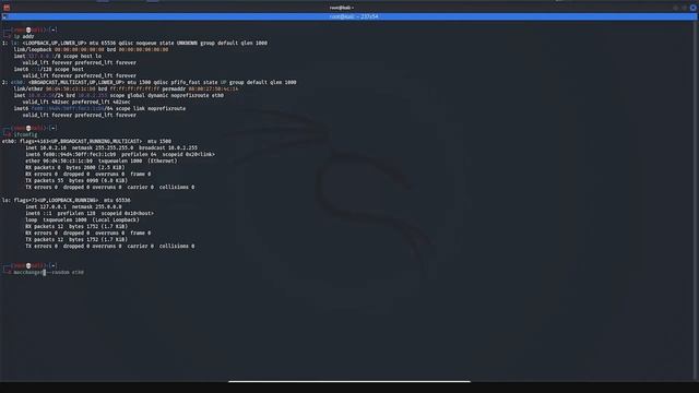 How to change the MAC address - Ethical hacking tutorial series смотреть онлайн